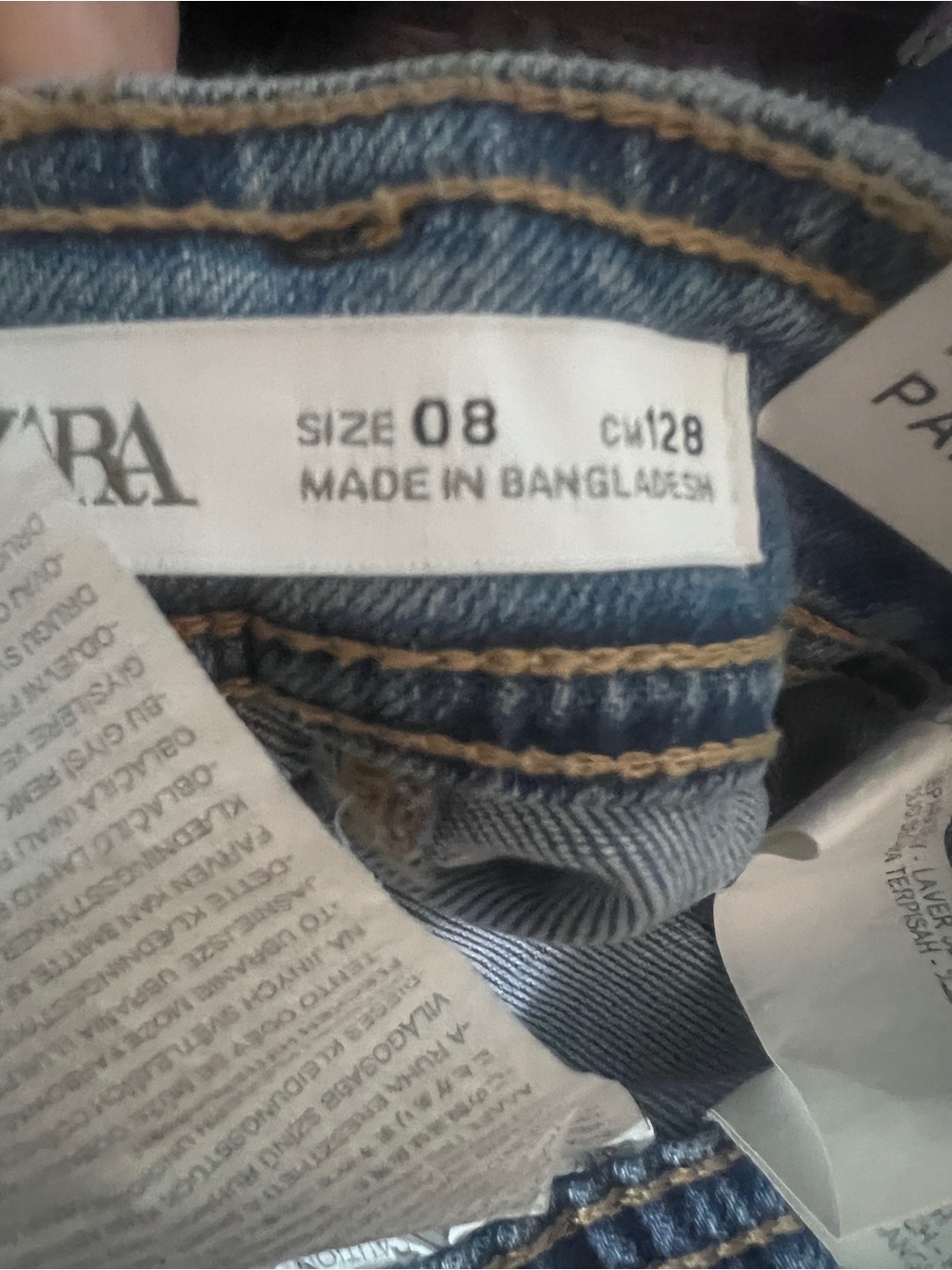 Zara kids marine Jean - new with tags size 8 - Picture 3 of 6
